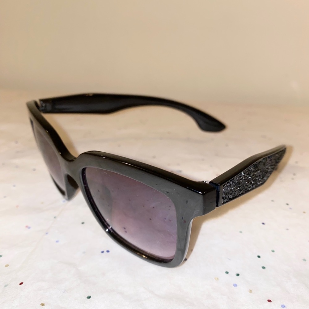 🖤🕶Shop Culture Black Glitter Rock Sunglasses